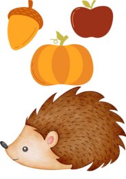 Jesienne okno dekoracja do szatni/ sali