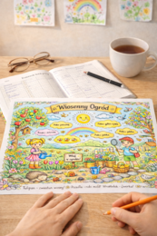 Kolorowanka "Wiosenny ogród"