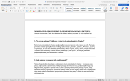 Władysław Reymont "Chłopi" - sprawdzian wiadomości z kluczem