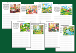 WIOSENNE OPOWIADANIE – 8 kart pracy – kl. 4-6 – ćwiczenia redakcyjne – miejsce – WIOSNA - opis