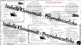 Sketchnotka - notatka " Transport" wykonana w power point do edycji. Geografia 7; „Usługi w Polsce”