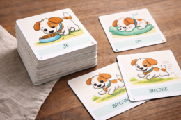 Karty obrazkowe: Co robi Reksio?