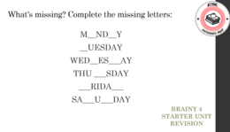 Brainy 4 - Starter Unit Revision