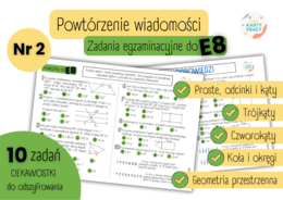 POWTÓRZENIE - Egzamin ósmoklasisty - MATEMATYKA - nr 2