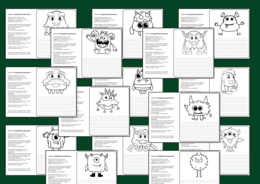 ORTOGRAFICZNY POTWOREK - karty pracy - karta pracy - zasady ortograficzne - ORTOGRAFIA - ćwiczenia redakcyjne - opis - 21 szt.