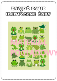 Ćwiczenia na koncentrację. Znajdź dwie.... Dzień Kropki