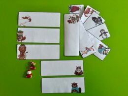 Boże Narodzenie - puste fiszki - miejsce na życzenia, polecenia