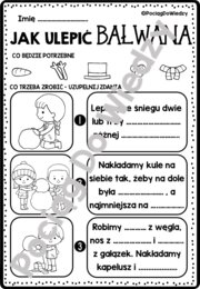 Zima - Jak ulepić bałwana