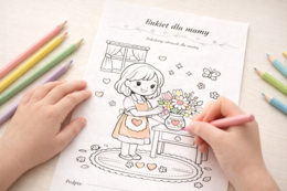 Bukiet dla mamy [Kolorowanka]