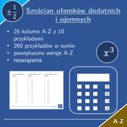Sześcian ułamków dodatnich i ujemnych | matematyka | 26 kolumn