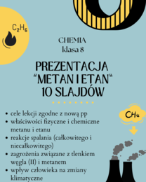 Chemia. Klasa 8. Metan i etan. Prezentacja. Nowa podstawa programowa