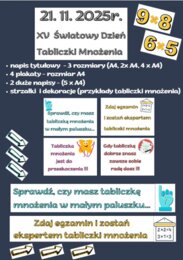 Dzień Tabliczki Mnożenia - napis, dekoracje