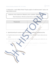 Karta pracy - Kultura polska na przełomie XIX i XX wieku