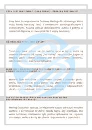 GUSTAW HERLING-GRUDZIŃSKI INNY ŚWIAT PYTANIA I ODPOWIEDZI DO LEKTURY MATURA