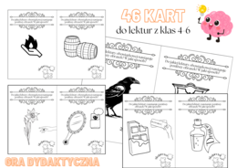 Karty "Skojarz to!" do lektur z klas 4-6, powtórka z lektur szkolnych