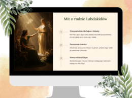 Prezentacja - "Antygona" Sofokles - antyk - bohaterowie, geneza, mit o rodzie Labdakidów, plan wydarzeń, problematyka