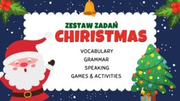 Christmas Games & Activities – Zestaw 35 stron świątecznych materiałów SP 4–6 | Vocabulary, Grammar A1–A2 (odmiana to be, There is / There are, have got / has got, Present Simple, Present Continuous), Reading, Speaking, TABOO, Boardgame, Worksheets i WIĘ