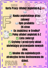 Angielski alfabet zwierzęta 26 stron