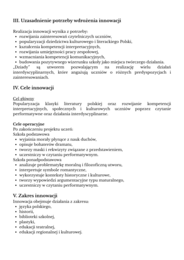 Innowacja pedagogiczna „Noc duchów w szkole – Narodowe Czytanie „Dziadów””
