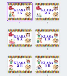 Tabliczka na drzwi klasy 1-3