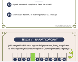 Biuro Kontroli Prędkości - karta pracy|Zamiana jednostek prękości