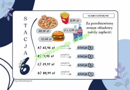 Stacje zadaniowe - ułamki dziesiętne (klasa 5 -6).