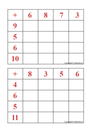 Dodawanie w kratkę – doskonalenie dodawania