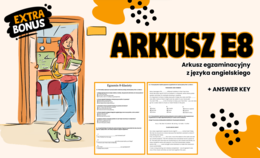EGZAMIN 8-KLASISTY - JĘZYK ANGIELSKI | Pełen zestaw zadań egzaminacyjnych: reakcje językowe, dialogi, czytanie, tłumaczenia, e-mail + klucz odpowiedzi (Poziom A2-A2+) & EXTRA BONUS! e-mail checklist