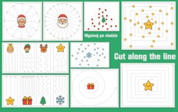 Wycinanki po śladzie świąteczne (pdf i jpg -a4)