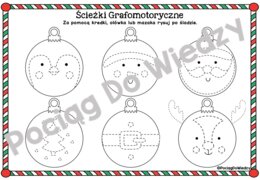 Rysowanie po śladzie - dekorujemy bombki