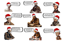 Świąteczna gra/gazetka literacka "I kto to mówi?" autorzy o lekturach klas 4-8