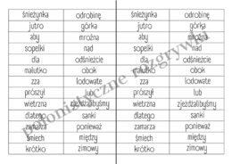 Części mowy - rękawiczki-kieszonki