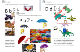 Literki B,b,D,d,P,p zabawa - koncentracja, dysleksja