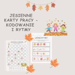 Jesienne karty pracy - kodowanie i rytmy.