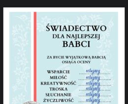 Dzień babci świadectwo