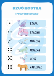 Rzuć kostką i powtórz słówko - Idealna pomoc logopedyczna do terapii głosek szumiących! Logopedia