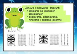 Kodowanie- działania na ułamkach dziesiętnych