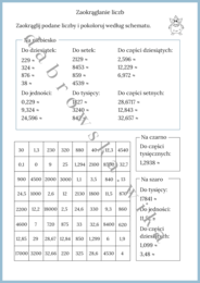 Zaokrąglanie liczb - kodowanka