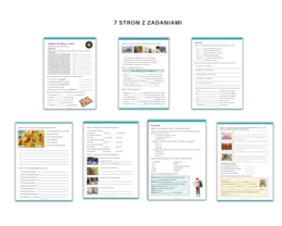 Together klasa 4 Unit 8 Dodatkowe zadania powtórzeniowe słownictwo gramatyka komunikacja miejsca w mieście nazwy czynności wykonywanych w wolnym czasie Present Continuous