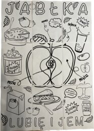 Dzień Jabłka - kolorowanka a4, Kolorowanka XL 9 części gratis