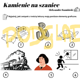 Ikonki – Kamienie na szaniec, zadanie egzaminacyjne – egzamin ósmoklasisty