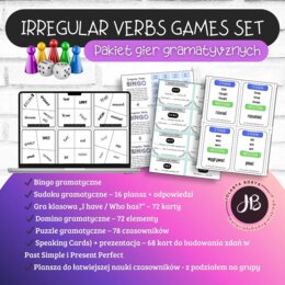Pakiet gier – Czasowniki nieregularne | Irregular Verbs Games Set
