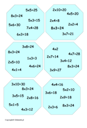 Zestaw kart typu dobble – utrwalanie mnożenia