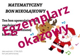 Matematyczny bon mikołajkowy 2024/2025