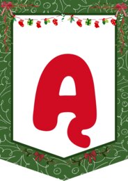 GIRLANDA świąteczna – cały alfabet, cyfry, znaki specjalne