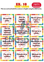 LEGO Grammar Fun – Present Simple, to be i can w formie gry