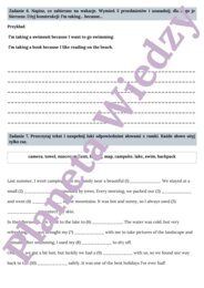 🌞WAKACYJNA KARTA PRACY – SUMMER HOLIDAY - SŁOWNICTWO 🌞- KLASY 4-8 SZKOŁY PODSTAWOWEJ- WYKREŚLANKA, BUDOWANIE ZDAŃ, MIEJSCA+RZECZY+AKTYWNOŚCI WAKACYJNE, CZYTANIE TEKSTU + ODPOWIEDZI