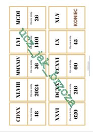 Ja mam, kto ma? Znaki rzymskie, klasa 4 - 8