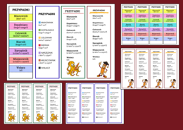 🏷️PRZYPADKI - Zakładki do książek (4 wzory, PDF do druku) - wersja 2