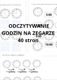 Ćwiczenia w odczytywaniu godzin. Zegar dla klasy 1-3